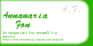 annamaria fon business card